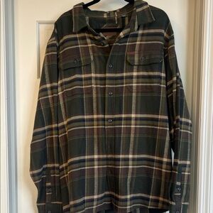 Orvis Men's Checkered Shirt Jacket - Green and Brown